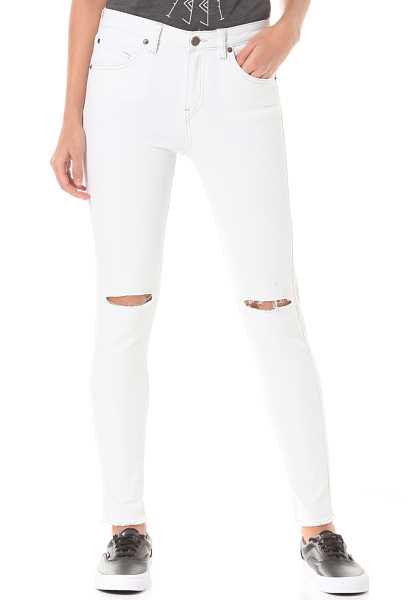 Volcom High &Amp; Waisted Moda Skinny - Blu Donna Sottile Jeans (X9252)